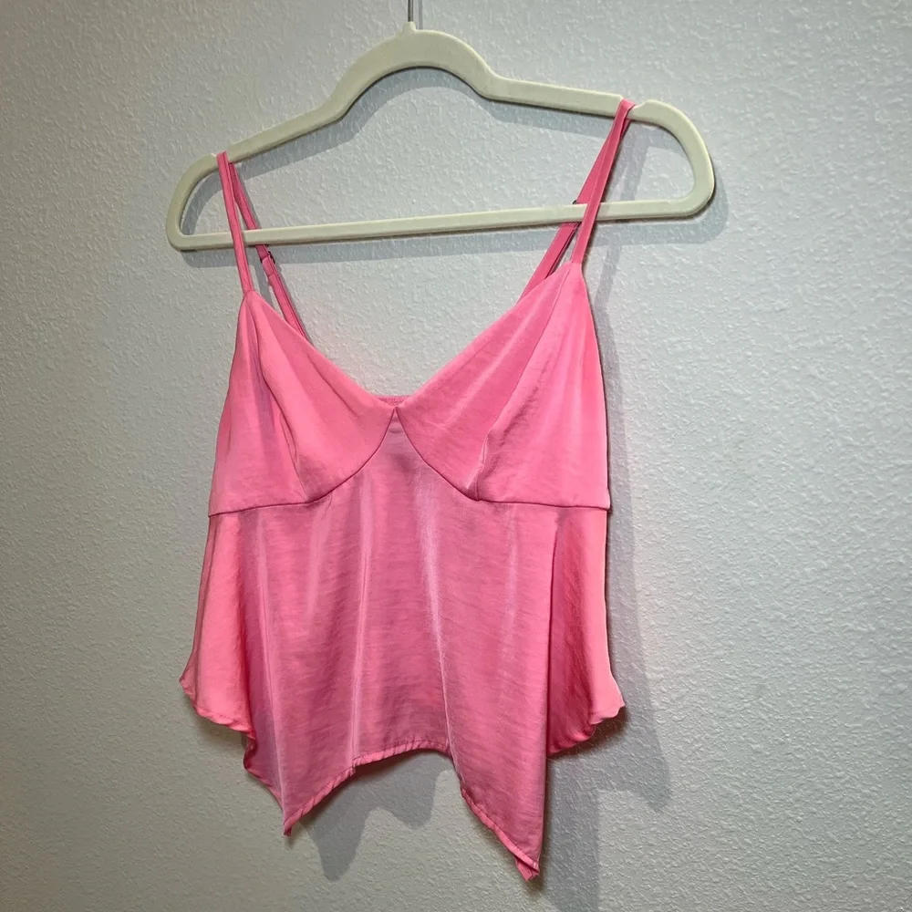 Women’s Satin Hot Pink Ham Top Size S - Picture 8 of 8